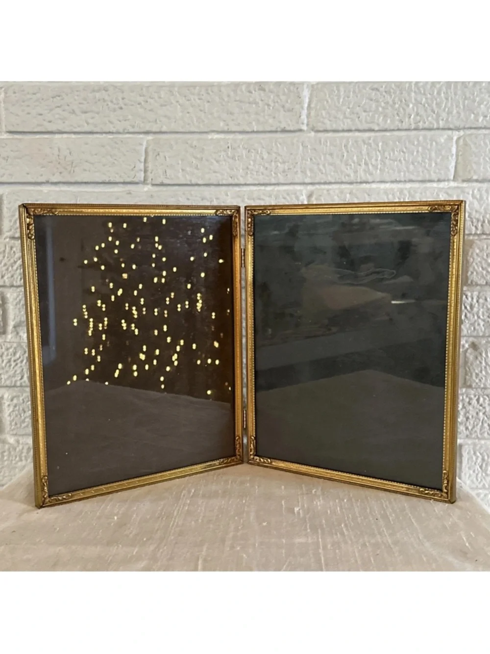 Vintage ORNATE DANISH Bi-Fold Picture Frame 8